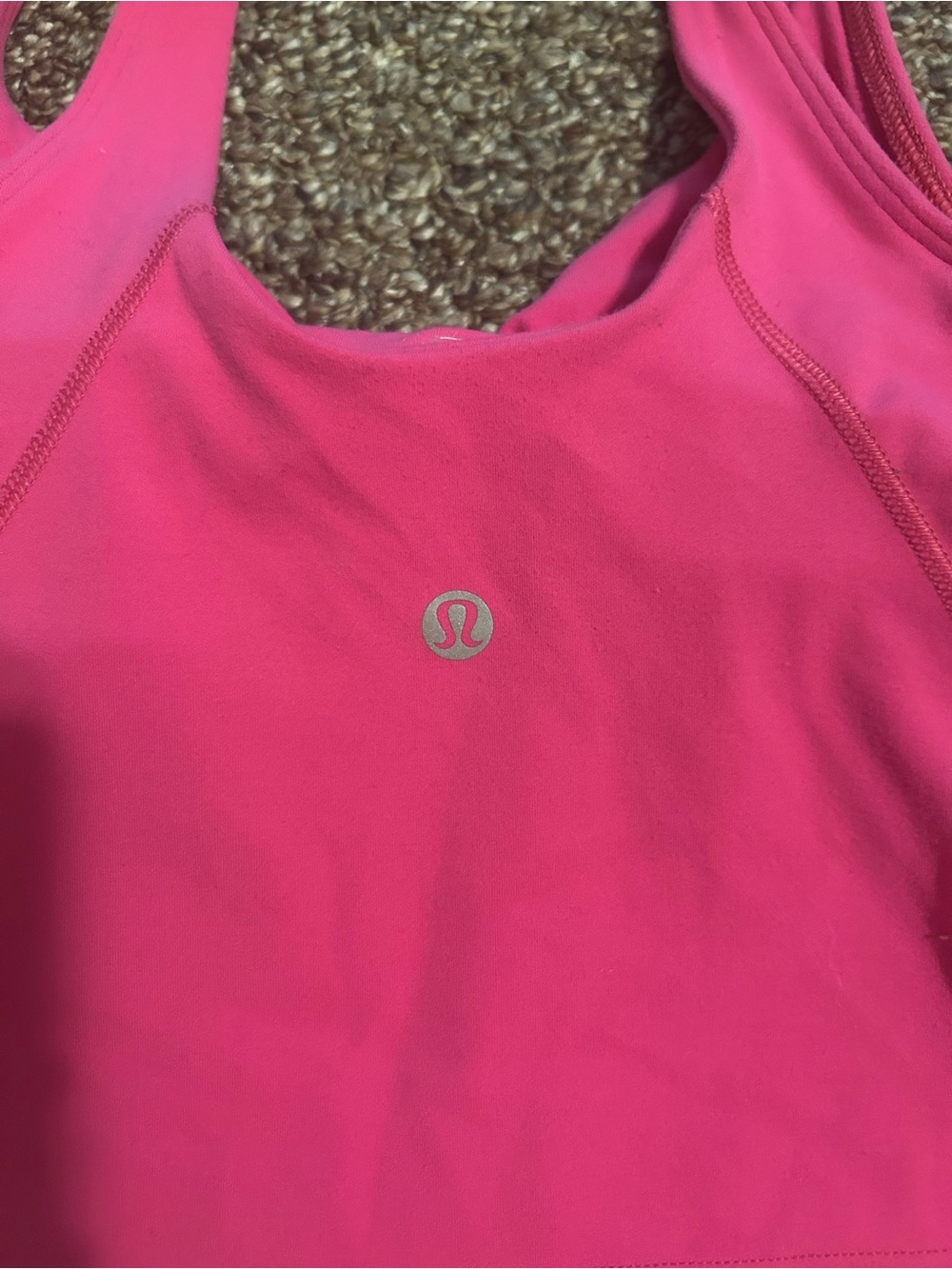 LULULEMON 2 Bright Pink Athletic Crop Top & Short Set Flowy Lightweight Workout - Picture 6 of 7